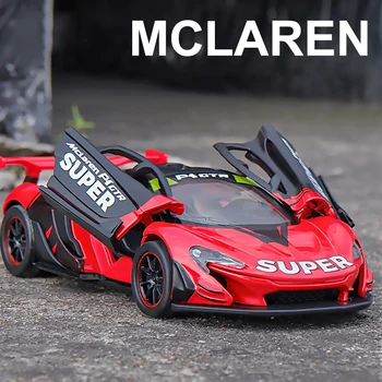 1:32 McLaren P1 GTR Supercar Αυτοκινήτων Κραμάτων Αυτοκινήτων Παιχνιδιών Συλλογή Μετάλλων Πρότυπος Αυτοκίνητο, Ήχος και Φως Τραβήξτε προς τα Πίσω τα Παιχνίδια Για τα Παιδιά
