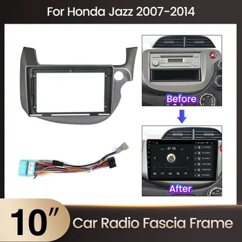 10.1 ίντσα Αρρενωπά Αυτοκινήτου 2Din Fascia Ραδιόφωνο Επιτροπής για την Τακτοποίηση της Honda Jazz 2008 - 2013 DVD Κιτ Παύλα Install Προσαρμοστής Πλαίσιο RHD LHD Οδηγός