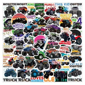 10/30/50PCS Νέο Monster Truck Race αυτοκόλλητες Ετικέττες Κινούμενων σχεδίων DIY Lap-top Αποσκευών Skateboard, Graffiti Decals Αυτοκόλλητων ετικεττών