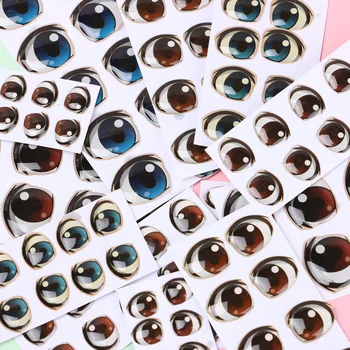 10 Ζευγάρι Κινουμένων Σχεδίων Κρυστάλλινα Μάτια Αυτοκόλλητα Για Το Αγόρι Κορίτσι Κούκλα Μάτια Εξαρτήματα Anime Ειδώλιο Κούκλα Όργανο Paster Μάτι Μάρκες Χαρτί