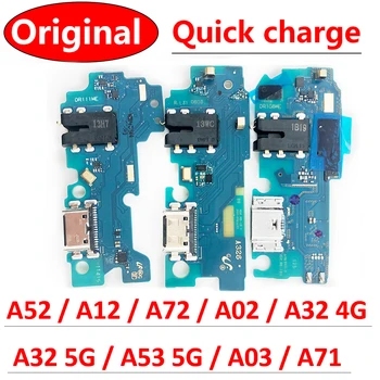 100% Αρχικό Για Samsung A71 A51 A03 A53 A32 4G A32 5G A02 Α52 A72 A12 USB Χρεώνοντας στο Συνδετήρα Αποβαθρών Λιμένων το Μικρόφωνο Board Flex