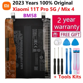 100% που το Αρχικό Xiaomi 11T Pro 5G Μείγματος 4 Mix4 Επαναφορτιζόμενη Μπαταρία BM58 Κινητών τηλεφώνων Ενσωματωμένη λι-Λι-lon 5000mAh Μπαταρίες Αντικατάστασης