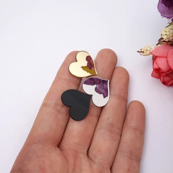 100 το Κομμάτι / τα Πολλά 2cm Μαύρο Χρυσό Ασήμι Μικρή Καρδιά Σχήμα Ακρυλικά Mirror Αυτοκόλλητη ετικέττα Τοίχων DIY Φεστιβάλ Accessorie Για την Παράδοση Κάνει