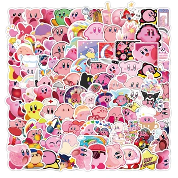 100pcs Αυτοκόλλητων ετικεττών Χαριτωμένη Kirby Anime Αυτοκόλλητα Τηλεφωνική Περίπτωση Αδιάβροχα Αυτοκόλλητα Kawaii Lap-top Αυτοκόλλητων ετικεττών Χαριτωμένη Αισθητική Αυτοκόλλητη ετικέττα Παιχνιδιών Παιδιών