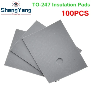 100pcs Μεγάλες TO-3P-247 φύλλο σιλικόνης μόνωσης μαξιλάρια σιλικόνης ταινία μόνωσης