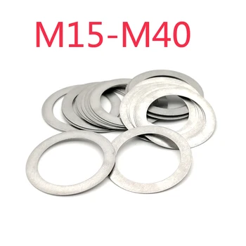 10P M15 να M40 304 από Ανοξείδωτο Χάλυβα Εξαιρετικά Λεπτή Επίπεδη Ροδέλα Ρύθμισης Ultrathin Shim Απλό Στόλισμα Πάχους 0.1 0.2 0.3 0.5 1mm