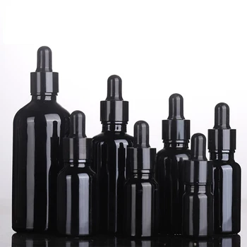 10pcs/lot 10ml 15ml 30ml 50ml Γυαλί Μαύρο Dropper Μπουκάλια Ουσιαστικού Πετρελαίου γυαλιού Για το Άρωμα Armatherapy Εμπορευματοκιβώτια Makeup