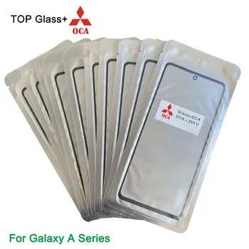 10Pcs TOP Για το Samsung Galaxy A01 Πυρήνα A11 A21 A21s A31 A41 A51 A71 A02 A02s A22 Μέτωπο LCD Οθόνη Αφής Φακών Γυαλιού με την Κόλλα OCA