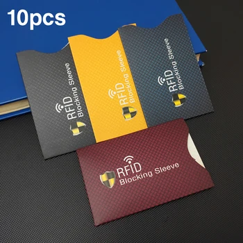 10pcs Συμπυκνωμένη Ντυμένο Έγγραφο Κατόχων Πιστωτικών Καρτών RFID Κλείδωμα Μανίκι αντικλεπτική Προστάτης της τραπεζικής Κάρτας Κάλυμμα Φύλλων αλουμινίου Αργιλίου ID Περίπτωση