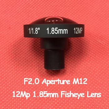 12 Megapixel 1.85 Mm Ευρεία Γωνία Φακών 185 Βαθμό 1/1.7 Ίντσα F2.0 M12 Τοποθετεί 12Mp Ir Φακός Fisheye Για την Ασφάλεια Ahd Tvi Cvi Κάμερα Ip