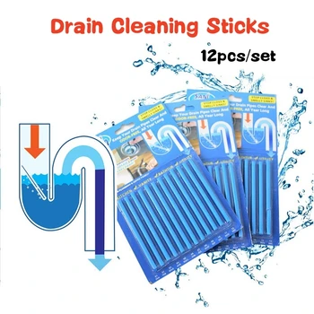 12PCS/ Set Καθαρισμού Αγωγών Ραβδιά Φράξει Remover Σωλήνας Εκβάθυνση Ράβδος Αποχέτευσης Απολύμανση Καθαρότερο Μπάνιο, Μπανιέρα Νεροχύτη της Κουζίνας Εργαλείο