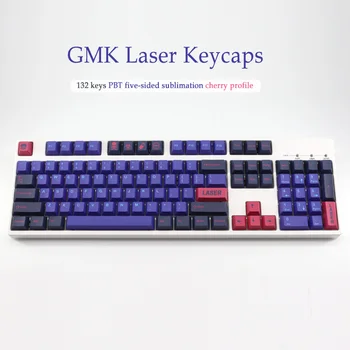 132 Κλειδιά GMK Λέιζερ Keycaps PBT Πέντε-Sided Εξάχνωσης Μηχανικό Πληκτρολόγιο Keycap Κεράσι Προφίλ Για MX Διακόπτη