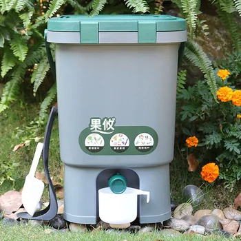 15L Κάδο Κομποστοποίησης Αυλή με Κήπο Λίπασμα Κουτί Φύλλα Οργανικό Λίπασμα Δεξαμενή Ζύμωσης Σκουπίδια Κουζίνα Σπίτι Τροφίμων Δοχεία Αποβλήτων