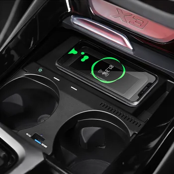 15W Αυτοκινήτων QI Κινητός Ασύρματος Φορτιστής Για τη BMW X3 G01 X4 G02 2018-2023 Εσωτερικό Τροποποίηση Κινητή Ασύρματη Φόρτιση Πίνακα