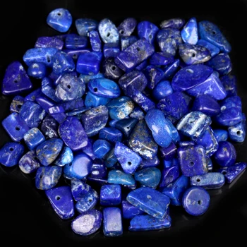 16 Ίντσες Φυσική Ακανόνιστη Μπλε Λάπις Λάζουλι Μάρκες Πέτρα Χαλίκι Χάντρες Για την παραγωγή Κοσμήματος Βραχιολιών DIY Κολιέ Αξεσουάρ