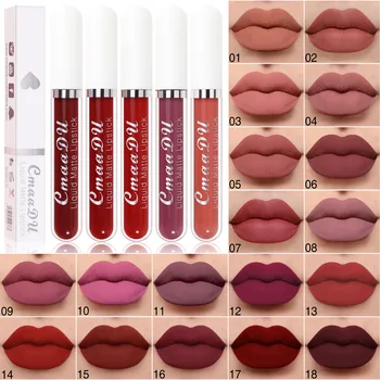 18 Χρώματα Lip Gloss Αδιάβροχο Διαρκείας Κραγιόν Ματ Κραγιόν Ενυδατικό Lip Σύνολο Απόχρωση Γυναίκες Μακιγιάζ Cosmeti