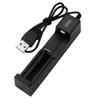 18650 1 Υποδοχή Φορτιστή Μπαταριών USB Smart Γρήγορη Φόρτιση Επαναφορτιζόμενη Καθολική Μπαταρία Λιθίου Φορτιστής για την μπαταρία 14500 16650 14650 18500