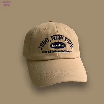 1989 American Retro, για Άνδρες Και για Γυναίκες Καπέλα του Μπέιζμπολ Δρόμο Γράμματα Κεντητικής Ρετρό Επίπεδη Στερεά Καλύμματα Χιπ Χοπ Χρώματος Καπ