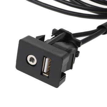 1M Εξόρμησης Αυτοκινήτων Εκροή Τοποθετεί το Λιμένα USB Αυτόματη Βάρκα 3.5 mm AUX Καλώδιο Επέκτασης USB Adapter