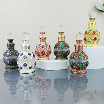 1PC Εκλεκτής ποιότητας Μετάλλων Μπουκαλιών Αρώματος Αραβικό Στυλ Αιθέρια Έλαια Dropper Εμπορευματοκιβώτιο Μπουκαλιών Μέση Ανατολή Βοτάνισμα Διακόσμηση Δώρων