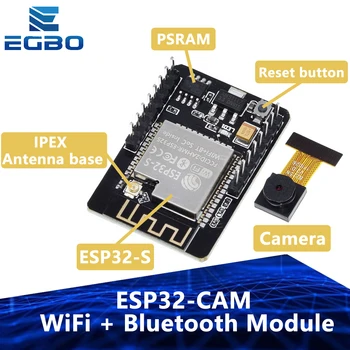 1PCS EGBO ESP32 ΚΆΜΕΡΑ WiFi + Bluetooth Ενότητα Ενότητας Καμερών Πινάκων Ανάπτυξης ESP32 με Κάμερα Ενότητα OV2640 2MP Για Arduino