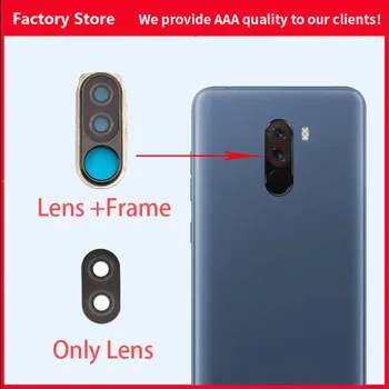 1pcs για το Xiaomi Pocophone F1 Πίσω Κάμερα Φακών Γυαλιού Με το Πλαίσιο Κύρια Κάμερα Πίσω Φακός με την Κόλλα Pocophone F1 Ανταλλακτικά Επισκευής