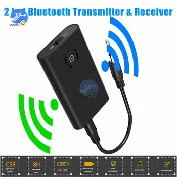 2 σε 1 Ασύρματο Bluetooth 5.0 Δέκτης συσκευών αποστολής Σημάτων Chargable για τη TV PC Ομιλητής Αυτοκινήτων 3.5 mm AUX υψηλής Πιστότητας Μουσική Προσαρμογέα Ήχου