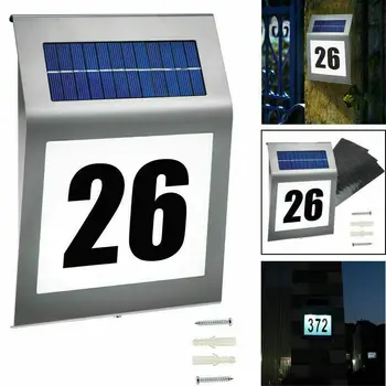 200LM ΟΔΉΓΗΣΕ τα Ηλιακά τον Αριθμό του Σπιτιού της Πλάκας Φως Αισθητήρων Κινήσεων Φω'τα Διεύθυνση Αριθμός για το Σπίτι Κήπος Πόρτα, Ηλιακός Λαμπτήρας Φωτισμού