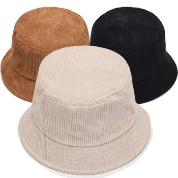2022 Γυναίκες Κοτλέ Καπέλο Καπέλων Κάδων για την Κυρία Κορίτσια Φθινόπωρο Χειμώνας Street Fishereman Καπ Αλιείας Καλύμματα Μαλακό Δέρμα Χρώματος Θερμό Άνδρες
