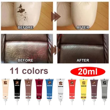 20ml Δέρματος Πηκτωμάτων Επισκευής Diy PU Δέρμα Patch Κολλώδες για το Κάθισμα Αυτοκινήτων Εγχώριο Καναπέ Τσάντα Ανακαίνιση Κρέμα Χρώμα Επισκευή Leather Cleaner