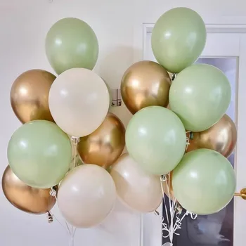 20pcs 10inch Αβοκάντο Πράσινο Latex Μπαλόνια Λευκό Κομφετί Μπάλες Jungle Γάμου, Γενεθλίων Διακόσμηση του Σπιτιού Μωρό Ντους Αέρα Globos