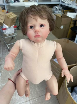 24inch Κάμερον Ξαναγεννηθεί Παιδί Κούκλα Κούκλα χωρίς στολή premium Make-up Χειροποίητο Δέρμα 3D Συλλεκτικά Τέχνη Κούκλα