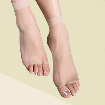 2Pairs/Lot Καλοκαίρι Λεπτό Πλέγμα Αναπνέει Κοντές Κάλτσες Open Toe Γυναικών Κάλτσες Θηλυκό Κυρίες Harajuku Streetwear Μετάξι Κάλτσες στο Χρώμα του Δέρματος