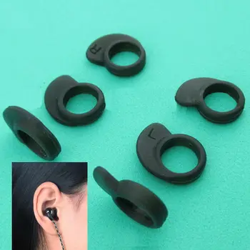 2Pairs Ακουστικών Σιλικόνης άγκιστρα αυτιών βουλώματα γαντζάκι earplug για In-Ear Ακουστικών Ακουστικά Αξεσουάρ Μαύρο/Σαφή Χρώματα