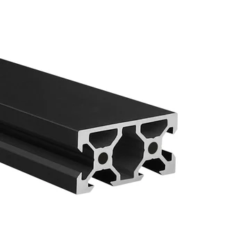 2pcs 2040 N1 V-Slot Εξώθησης Σχεδιαγράμματος Αργιλίου Πλαισίων Μαύρη Πρότυπα της Εε CNC DIY 3D Εκτυπωτή Μέρη 100mm-1200mm σε ανοδική οξείδωση Γραμμική