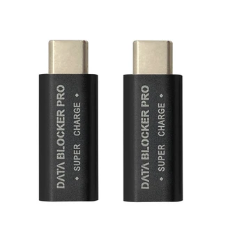 2PCS USB Type-C Δεδομένων Blocker USB-C Χυμό Τζακ Defender Υποστήριξης Προσαρμοστών Γρήγορη Φόρτιση(50V/5A) να Σταματήσει την Κλοπή Δεδομένων