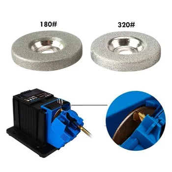 2pcs Λείανσης Διαμαντιών Ροδών Κύκλο του Δίσκου 50mm Για το Ηλεκτρικό Πολυσύνθετο Sharpener Μύλων Ακόνισμα Αξεσουάρ 180/320#