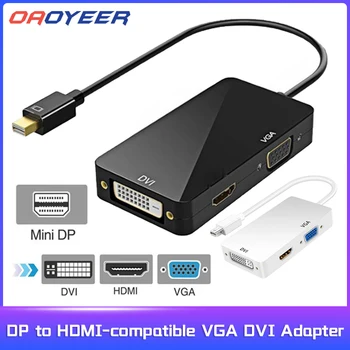 3 σε 1 Μίνι DP Display Port σε HDMI συμβατό με το VGA DVI Adapter Mini DP Καλώδιο Μετατροπέα για το MacBook Pro Αέρα Mini Display Port