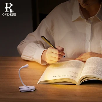 3-Χρώμα Mini Clip Φως ΟΔΉΓΗΣΕ Φως Επαναφορτιζόμενη Μάνικα Επιτραπέζιο φωτιστικό για την Ανάγνωση Βιβλίων Φωτισμού Δώρα Διακοπών για τα Παιδιά, τους Φίλους