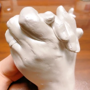 3D Χέρια Ρίψη Φορμών Εξάρτηση Κλώνος Σκόνη Πρότυπο σε Σκόνη την Ημέρα του αγίου Βαλεντίνου Ζευγάρι Χέρι Διαμορφώστε το Μωρό 3D DIY Hand Foot&τυπωμένη ύλη ποδιών