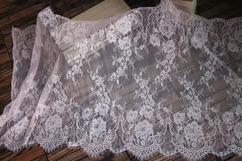 3meter Έξοχο μαλακό πλέγμα λευκό eyelash δαντελλών DIY φόρεμα ράβοντας εξαρτήματα νυφικό υλικό