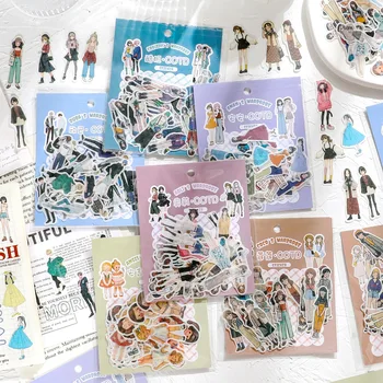 40 pc/πακέτο Μόδας Αγόρια&Κορίτσια Ντουλάπα Washi Εγγράφου αυτοκόλλητες Ετικέττες Scrapbooking Diy Ημερολόγιο Αυτοκόλλητη ετικέττα Σταθερές Προμήθειες Αυτοκόλλητα