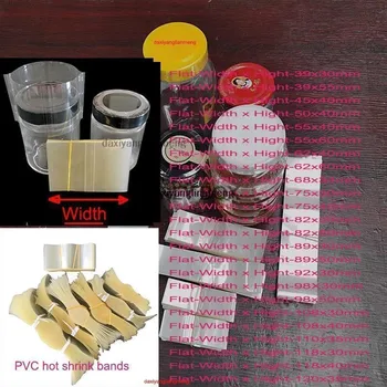 400Pcs το Στόμα Μπουκαλιών Θερμότητα-Shrinkable Ταινία Καπ Μπουκαλιών Πλαστική Σφραγίζοντας PVC-η Shrinkable Για το Εύκολο Δάκρυ Σχέδιο Για το Μπουκάλι Ουσιαστικού Πετρελαίου