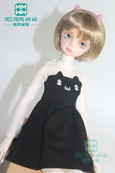 43cm 1/4 BJD κούκλα ρούχα της μόδας Γάτα αυτί φόρεμα μαύρο, ροζ, μπλε
