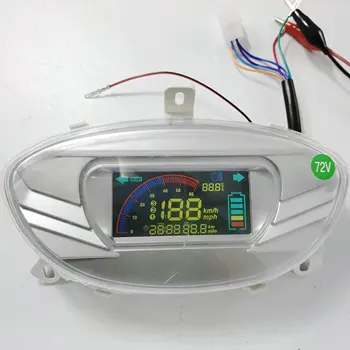 48v60v72v Επίδειξη LCD Ταχύμετρο Μέσο Για το Ηλεκτρικό μηχανικό Δίκυκλο Τρίκυκλο Μοτοσικλετών ATV Τάση της Μπαταρίας Ένδειξη Ταμπλό