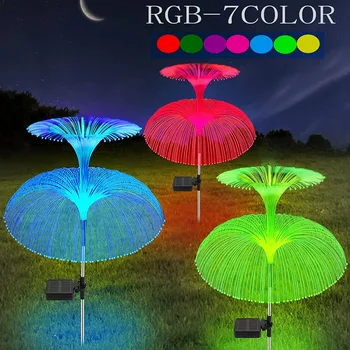 5 Pack Ηλιακός Μέδουσες Φω'τα Υπαίθριο Αδιάβροχο Φως Χορτοταπήτων RGB Αλλαγή Χρώματος Τοπίων Φως Κήπων Οδός Διακόσμηση Διπλό κατάστρωμα