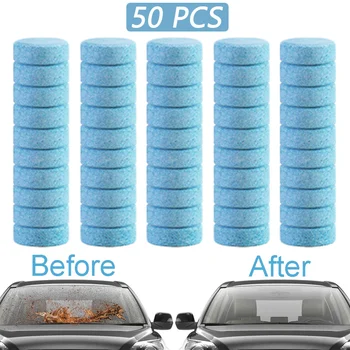 50 Pc Ανεμοφρακτών Αυτοκινήτων Καθαριστής Αναβράζοντα Δισκία Παρμπρίζ Γυαλί Ψηκτρών Καθαρίζοντας Το Σπίτι Τουαλέτας, Το Πλύσιμο Κουζίνα Tablet