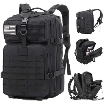 50L 1000D Nylon Αδιάβροχο Τακτικό Backpack για τον Άνθρωπο Στρατιωτικό ταχυδρομικό σακίδιο Molle Επίθεση 3P Σακίδιο Υπαίθρια Στρατοπέδευση Κυνηγιού Camo Τσαντών