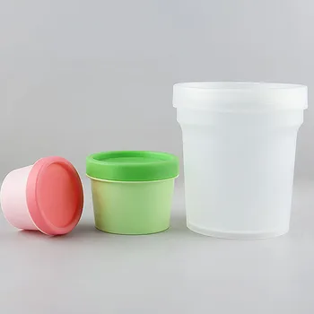 50PCS/LOT 30 50 100g Πλαστικό Παγωτό Ευθεία Τύμπανο Μάσκα Κουτί Καλλυντικό Συσκευάζοντας Μπουκάλι Δείγμα
