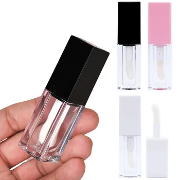 5ml Άδειο κραγιόν Σωλήνα Διαφανές Πλαστικό Επαναγεμιζόμενες Φιάλες Lip Glaze Σωλήνα DIY Κραγιόν Μπουκάλι Καλλυντικά Δοχείο Δειγμάτων
